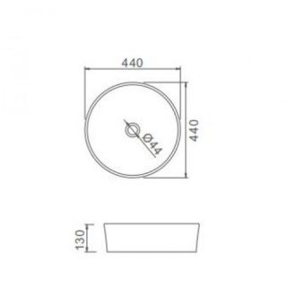 Накладная раковина Gappo GT102 44 см белый